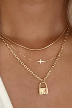 Load image into Gallery viewer, 18K STAINLESS STEEL TARNISH FREE LAYERED NECKLACE | 40NK371: Gold
