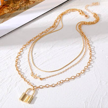 Load image into Gallery viewer, 18K STAINLESS STEEL TARNISH FREE LAYERED NECKLACE | 40NK371: Gold