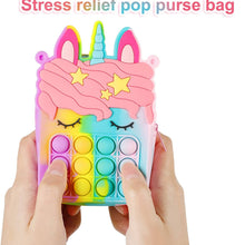 Load image into Gallery viewer, Unicorn Pop it Fidget Stocking Stuffer Girl's Purse