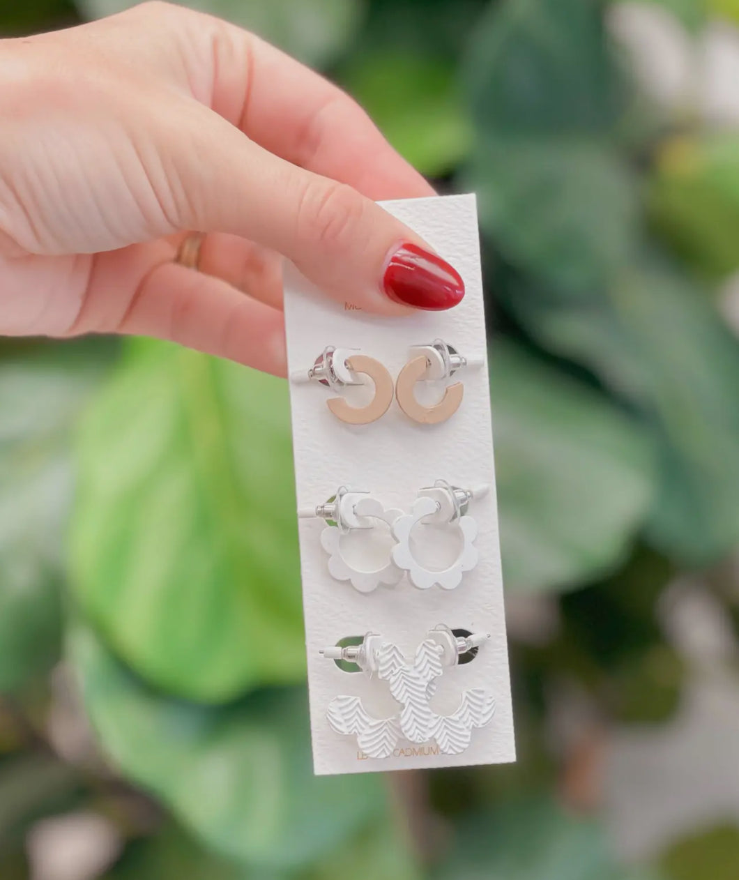 Simple (3) Set Flower Earrings