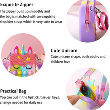 Load image into Gallery viewer, Unicorn Pop it Fidget Stocking Stuffer Girl&#39;s Purse
