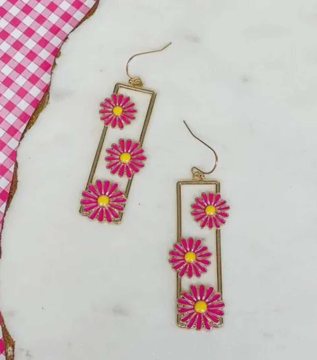 Flower Bar Earrings