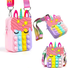 Load image into Gallery viewer, Unicorn Pop it Fidget Stocking Stuffer Girl&#39;s Purse
