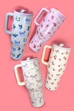 Load image into Gallery viewer, 40oz SPILL FREE STAINLESS STEEL VACUUM TUMBLER | DT1206UV: BOW CREAM
