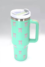 Load image into Gallery viewer, 40oz STAINLESS STEEL TUMBLER BOW | TB40OZ: BOW DITSY OFF WHITE
