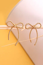 Load image into Gallery viewer, ROPE BOW DESIGN STUD EARRINGS | 10E3063007: GOLD
