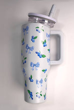 Load image into Gallery viewer, 40oz SPILL FREE STAINLESS STEEL VACUUM TUMBLER | DT1206UV: BLUEBERRY DUSTY BLUE
