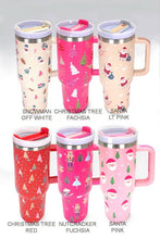 Load image into Gallery viewer, 40oz STAINLESS STEEL TUMBLER CHRISTMAS | TB40OZ: XMAS NUTCRAKER FUCHSIA
