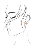 Load image into Gallery viewer, ROPE BOW DESIGN STUD EARRINGS | 10E3063007: GOLD
