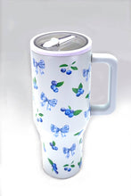 Load image into Gallery viewer, 40oz SPILL FREE STAINLESS STEEL VACUUM TUMBLER | DT1206UV: BLUEBERRY DUSTY BLUE

