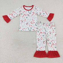 Load image into Gallery viewer, Baby Girls Christmas Candy Cane Pajamas Clothing Sets: 3T
