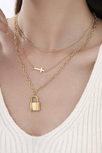 Load image into Gallery viewer, 18K STAINLESS STEEL TARNISH FREE LAYERED NECKLACE | 40NK371: Gold
