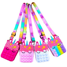 Load image into Gallery viewer, Unicorn Pop it Fidget Stocking Stuffer Girl&#39;s Purse
