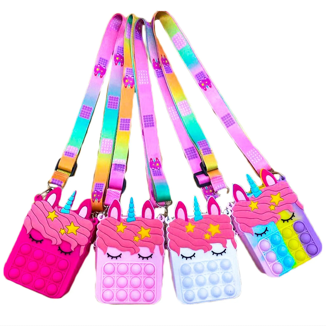 Unicorn Pop it Fidget Stocking Stuffer Girl's Purse