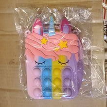Load image into Gallery viewer, Unicorn Pop it Fidget Stocking Stuffer Girl&#39;s Purse
