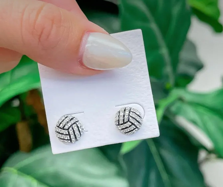 Volleyball Stud Earrings