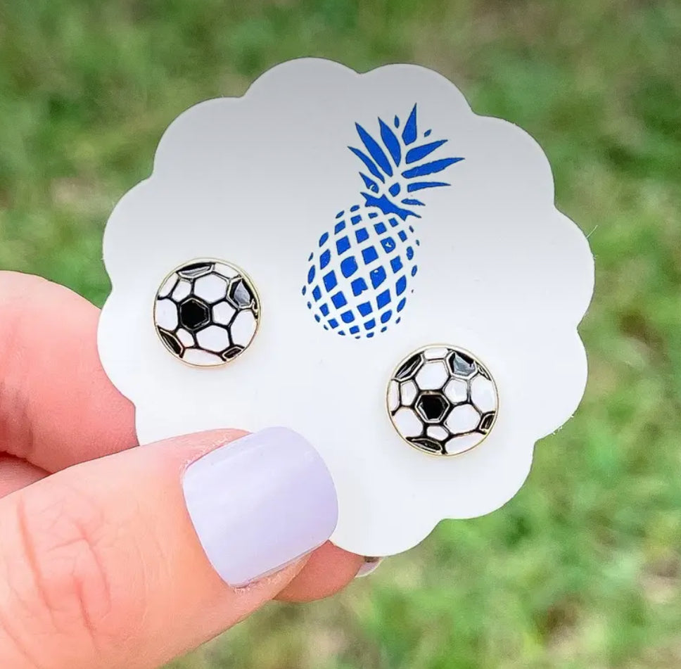 Soccer Stud Earrings