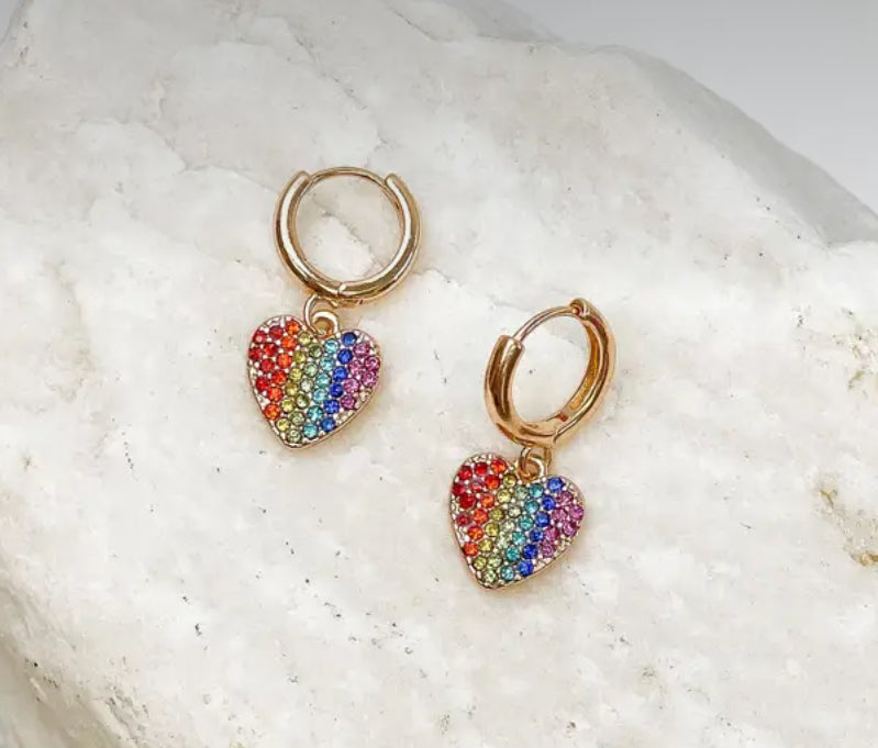 Rainbow Pave Earrings