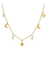 Load image into Gallery viewer, TITANIUM  STEEL TARNISH FREE WATERPROOF NECKLACE | 40NK378: GOLD
