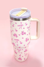 Load image into Gallery viewer, 40oz STAINLESS STEEL TUMBLER BOW | TB40OZ: BOW DITSY OFF WHITE
