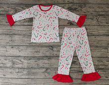 Load image into Gallery viewer, Baby Girls Christmas Candy Cane Pajamas Clothing Sets: 3T

