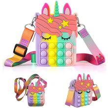 Load image into Gallery viewer, Unicorn Pop it Fidget Stocking Stuffer Girl&#39;s Purse
