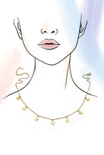 Load image into Gallery viewer, 18K STAINLESS STEEL TARNISH FREE STAR NECKLACE | 80N756: GOLD
