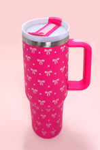 Load image into Gallery viewer, 40oz STAINLESS STEEL TUMBLER BOW | TB40OZ: BOW DITSY OFF WHITE
