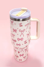 Load image into Gallery viewer, 40oz STAINLESS STEEL TUMBLER BOW | TB40OZ: BOW DITSY OFF WHITE
