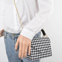 Load image into Gallery viewer, Tweed Houndstooth Top Handle Bag: Mint

