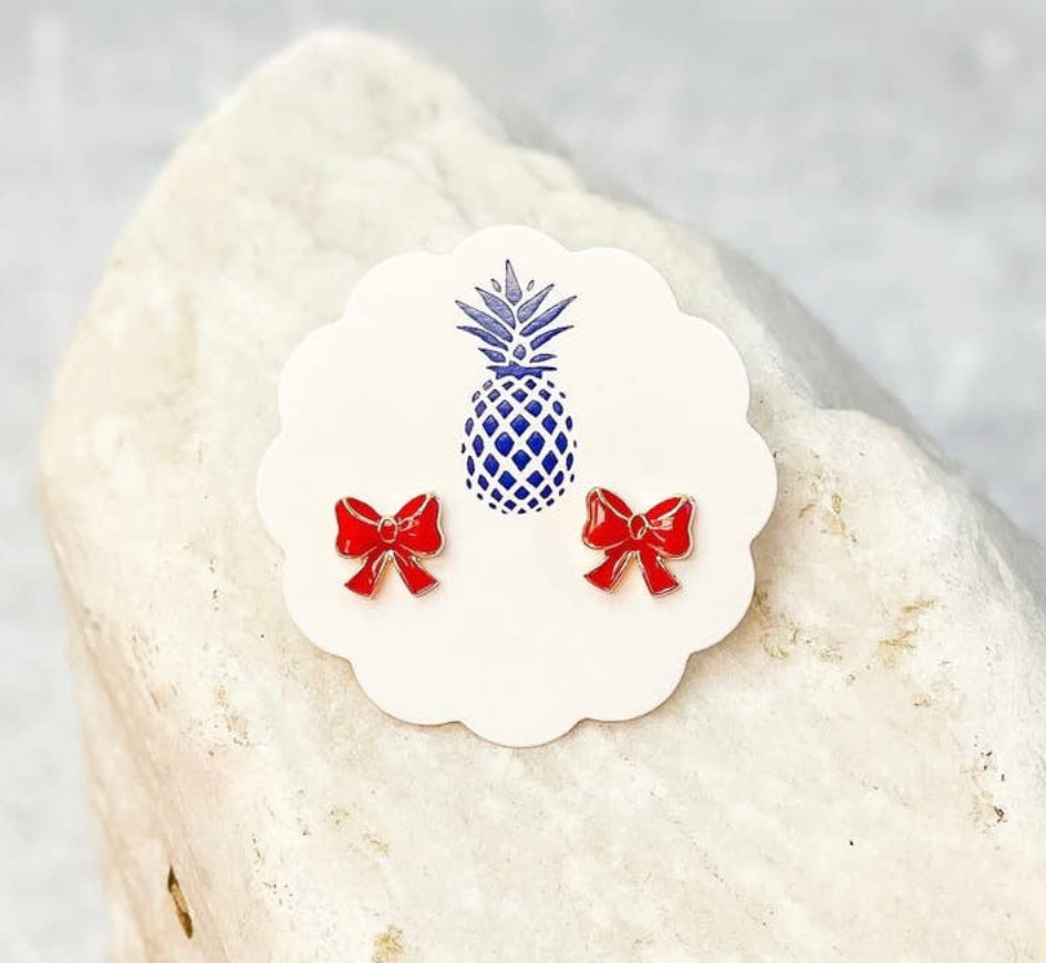 Ribbon Stud Earrings