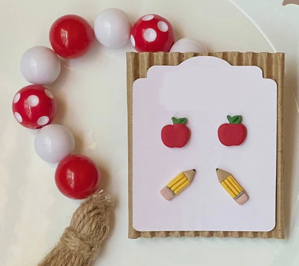 Apple Pencil Stud Earrings