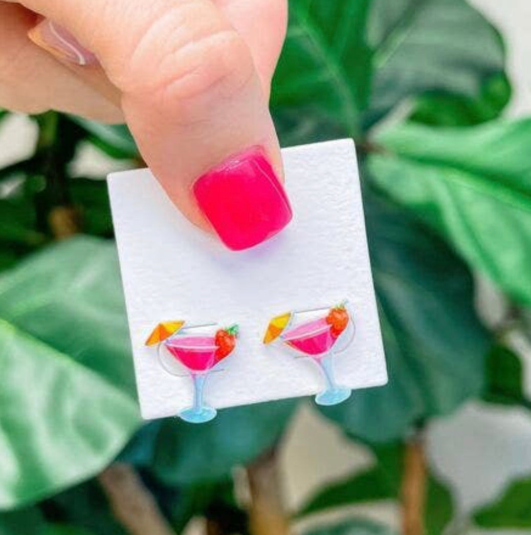 Tropical Martini Earrings