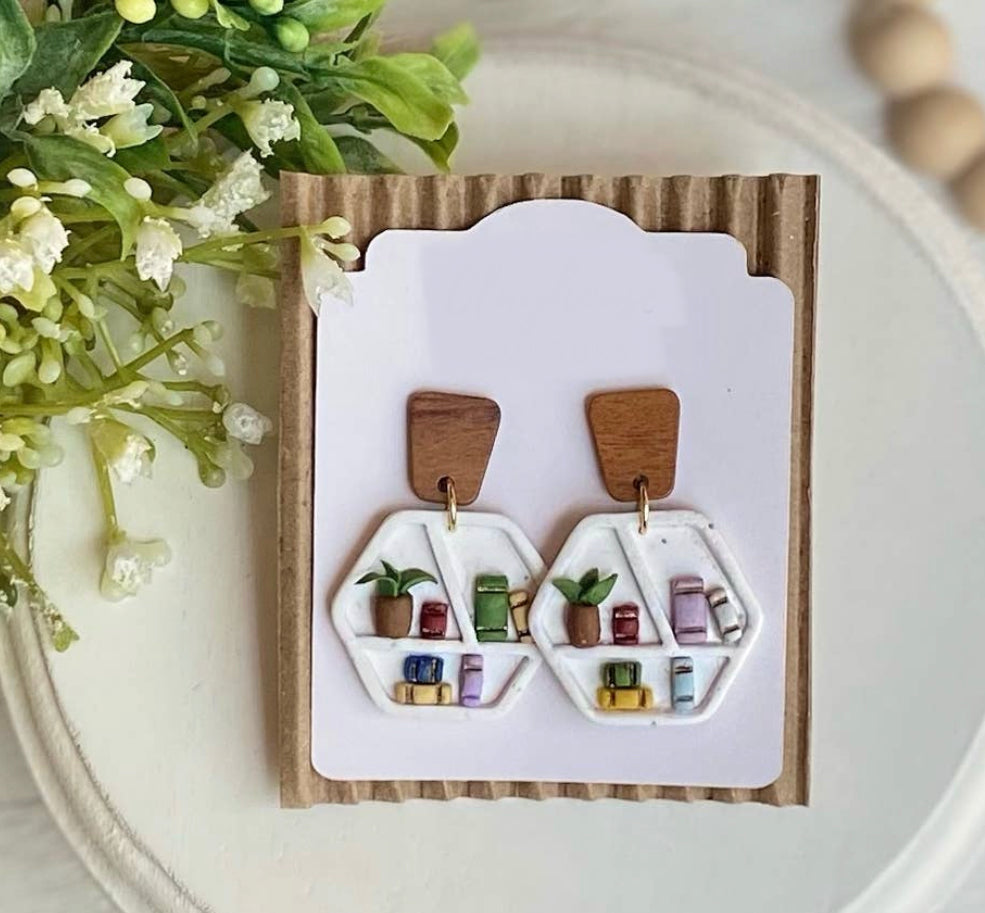 Speckled Book Lovers Earrings