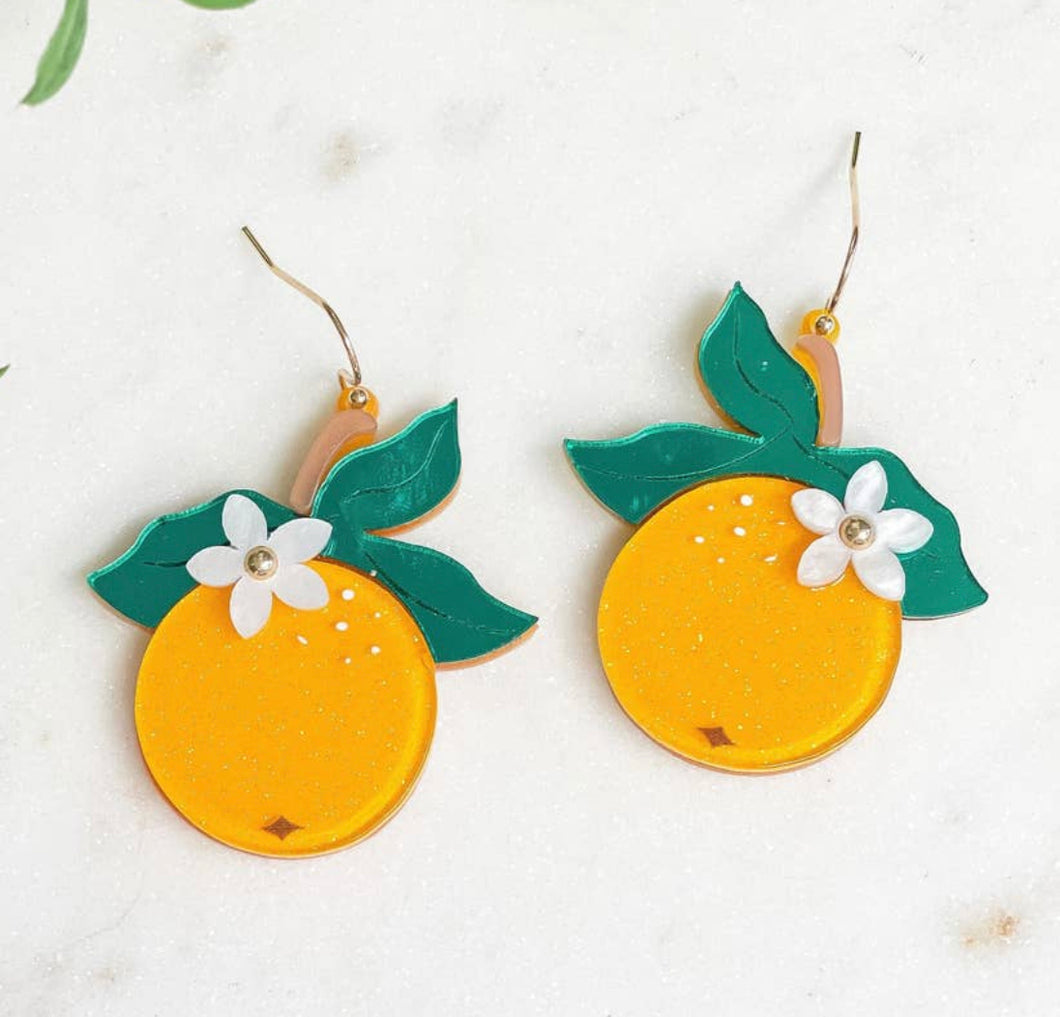 Springtime Orange Earrings