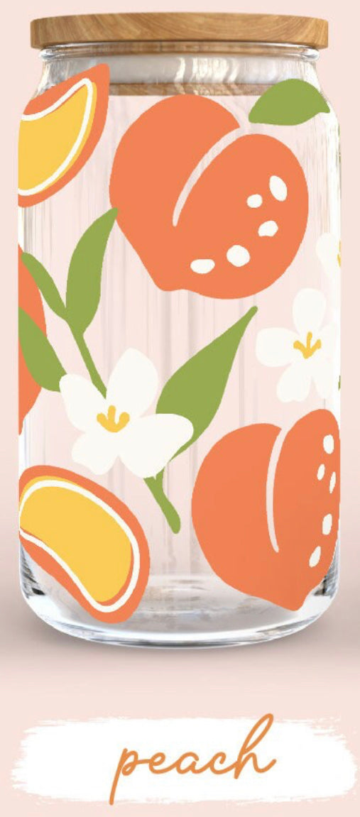 Floral Peach Cup