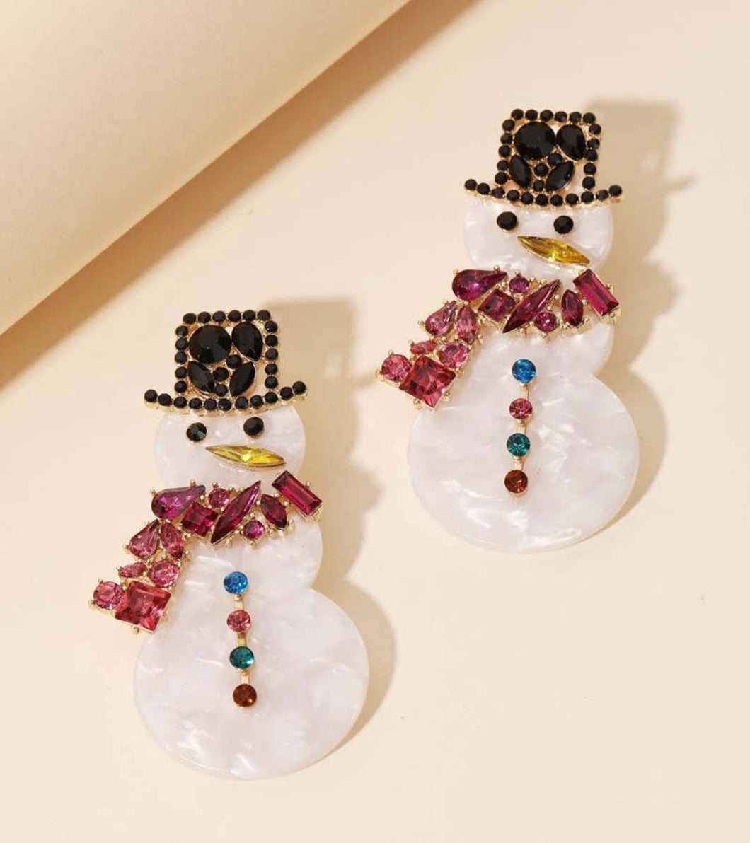 Snowman Earrings