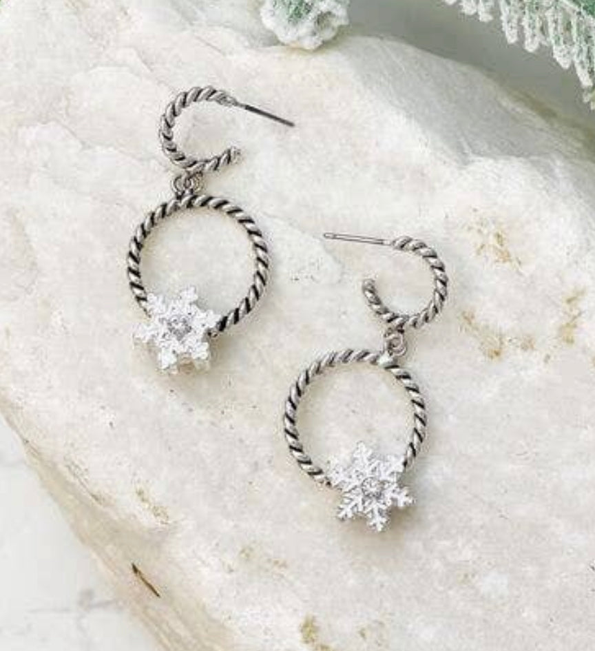 Braided Snowflake Earrings