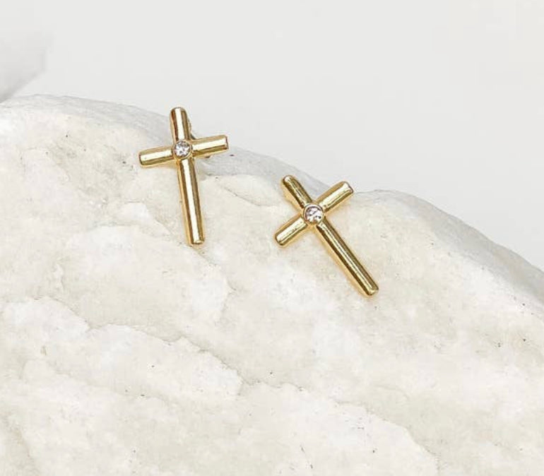 Simple Cross Earrings