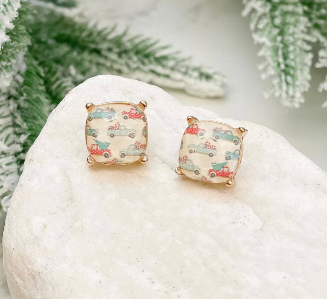 Christmas Truck Earrings