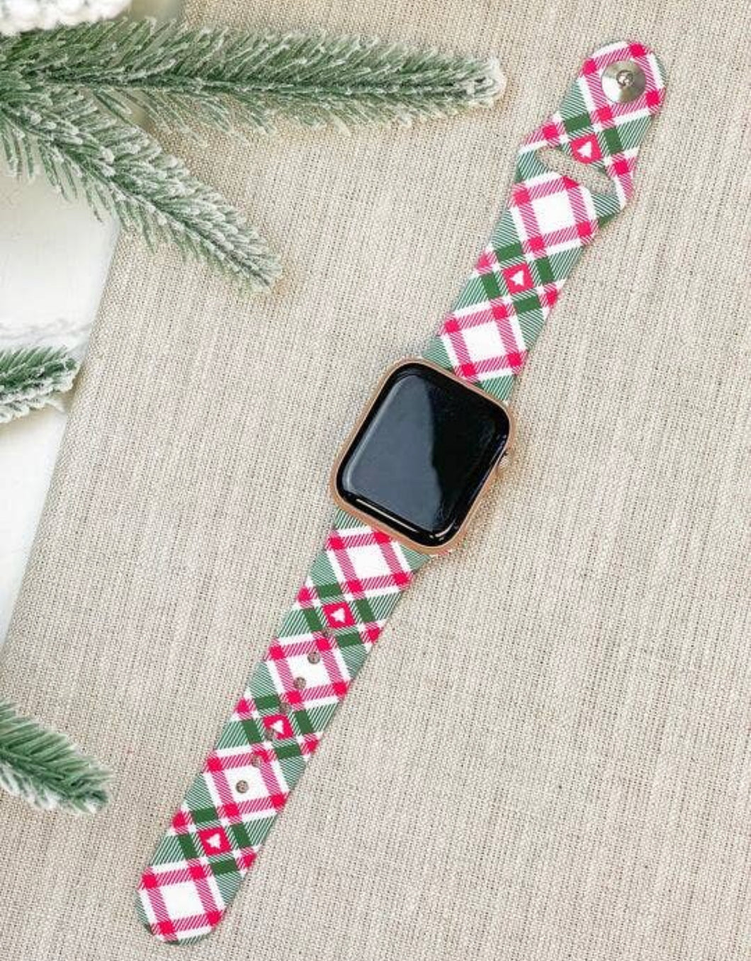 Christmas Plaid Watch Band