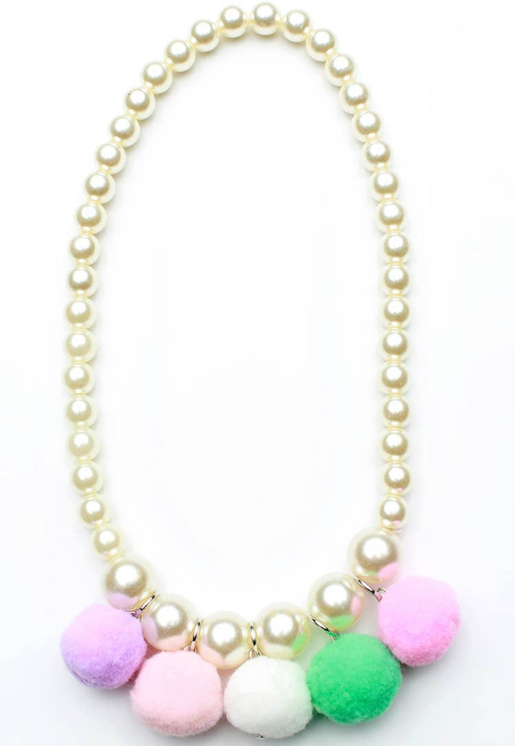 Pastel Pom Necklace