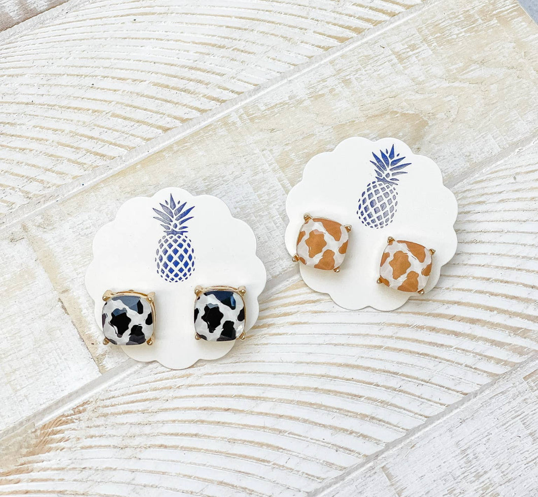 Cow Stud Earrings