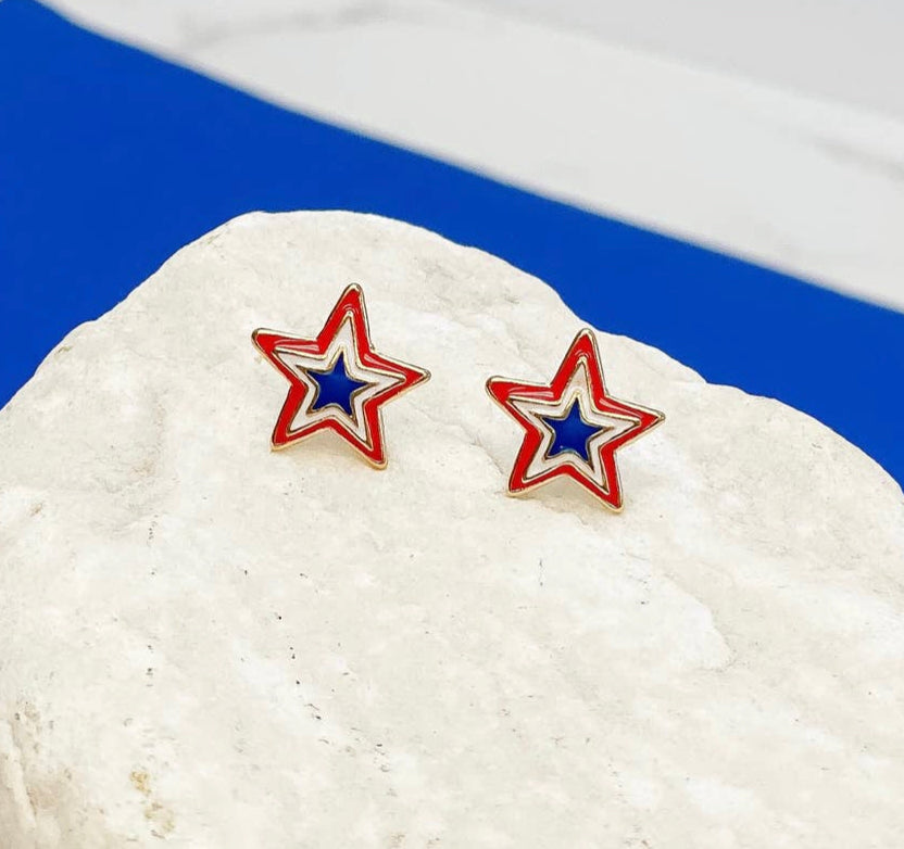 American Star Stud Earrings