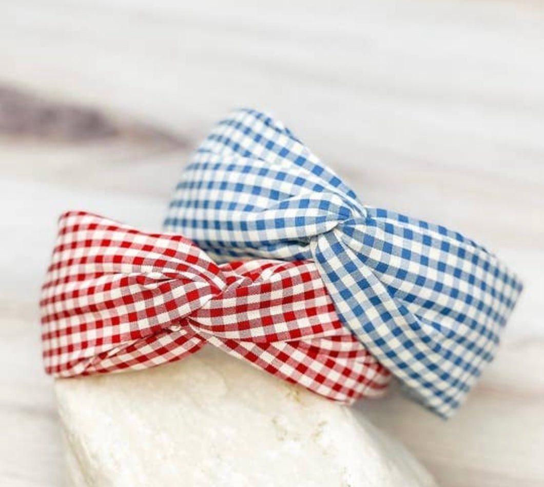 Top Twist Gingham Headband