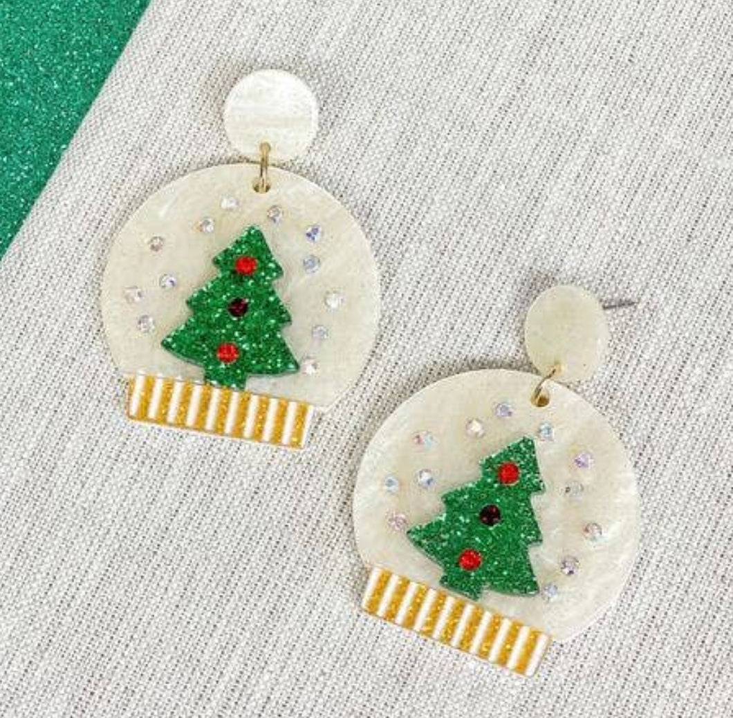 Xmas Snowglobe Earrings