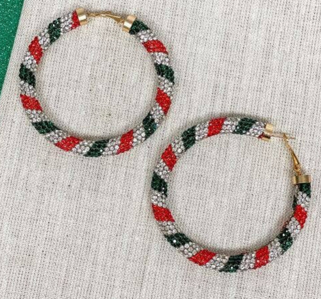 Christmas Hoops Earrings