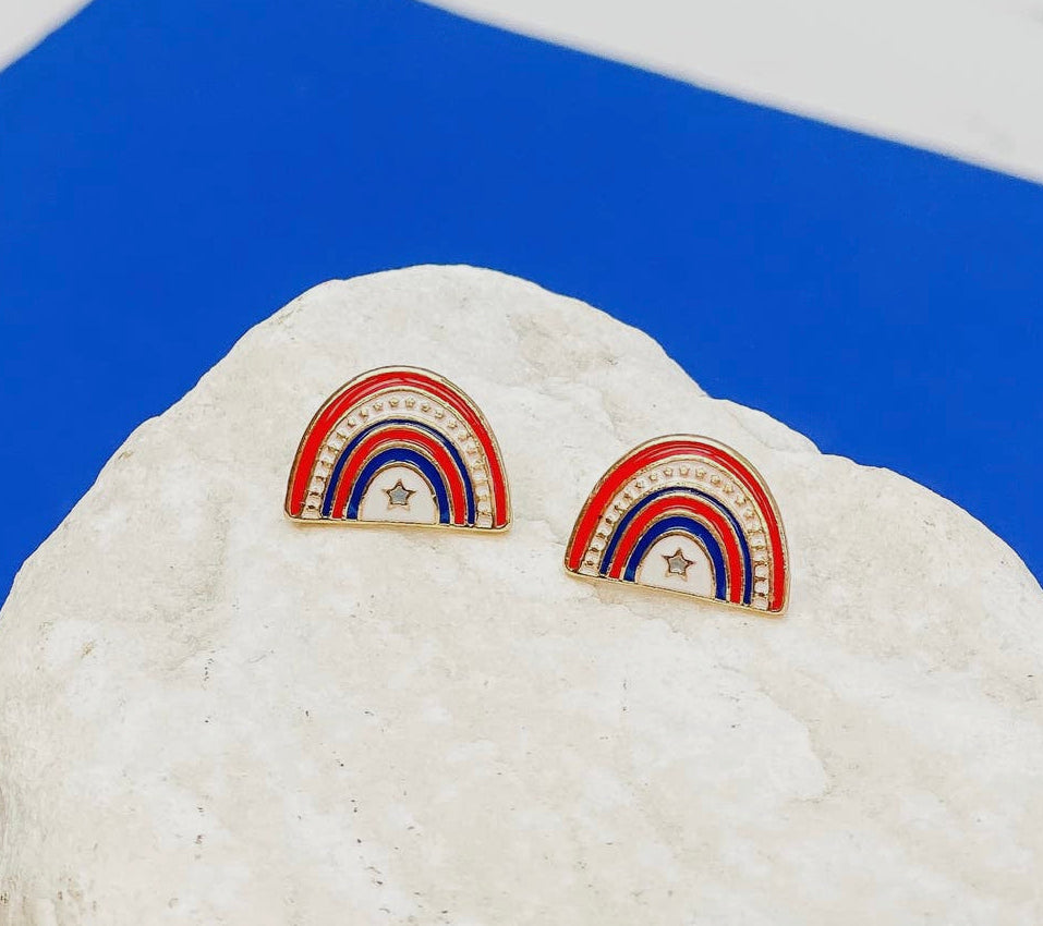 Patriotic Rainbow Earrings