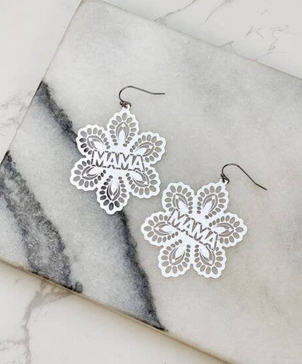 Silver Mama Earrings