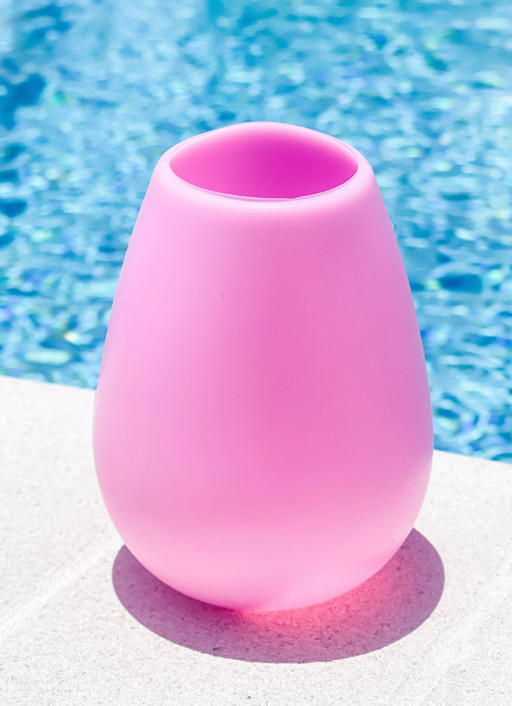 Pink Silicone Wine Glass